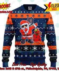 MLB Detroit Tigers Santa Claus Dabbing Ugly Christmas Sweater