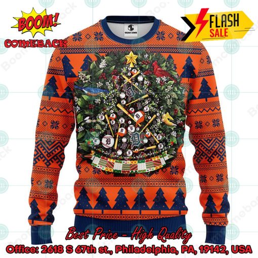 MLB Detroit Tigers Xmas Tree Ugly Christmas Sweater