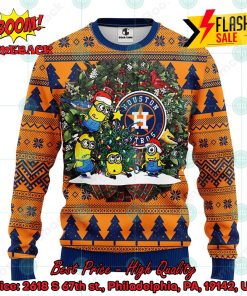 MLB Houston Astros Minions Christmas Circle Ugly Christmas Sweater