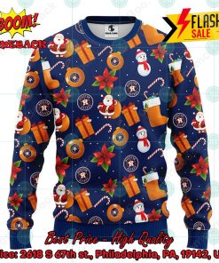 MLB Houston Astros Santa Claus Christmas Decorations Ugly Christmas Sweater