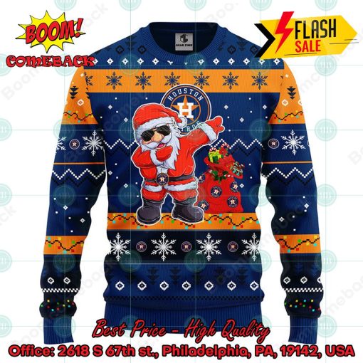 MLB Houston Astros Santa Claus Dabbing Ugly Christmas Sweater