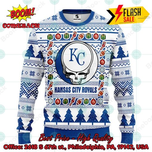 MLB Kansas City Royals Grateful Dead Ugly Christmas Sweater