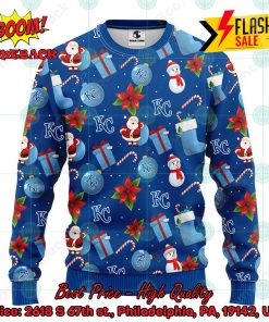 MLB Kansas City Royals Santa Claus Christmas Decorations Ugly Christmas Sweater