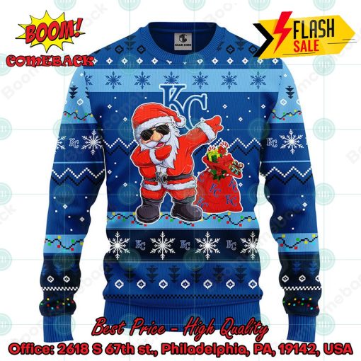 MLB Kansas City Royals Santa Claus Dabbing Ugly Christmas Sweater