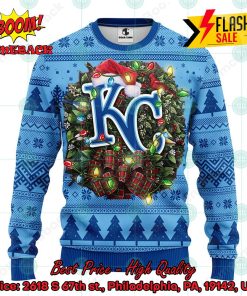 MLB Kansas City Royals Santa Hat Christmas Circle Ugly Christmas Sweater