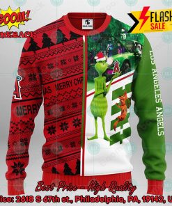 MLB Los Angeles Angels Grinch And Max Ugly Christmas Sweater