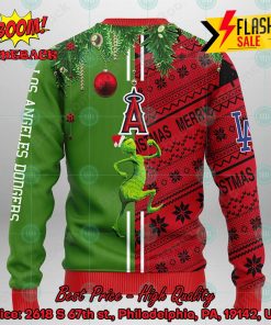 mlb los angeles angels grinch and max ugly christmas sweater 2 k2eUl