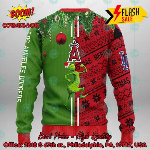 MLB Los Angeles Angels Grinch And Max Ugly Christmas Sweater