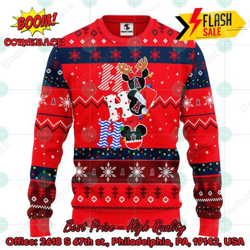 MLB Los Angeles Angels Mickey Mouse Ho Ho Ho Ugly Christmas Sweater