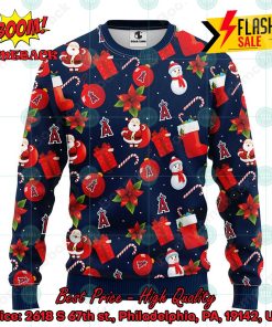 MLB Los Angeles Angels Santa Claus Christmas Decorations Ugly Christmas Sweater