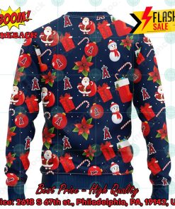 MLB Los Angeles Angels Santa Claus Christmas Decorations Ugly Christmas Sweater