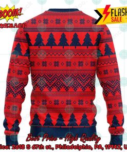 MLB Los Angeles Angels Santa Hat Christmas Circle Ugly Christmas Sweater