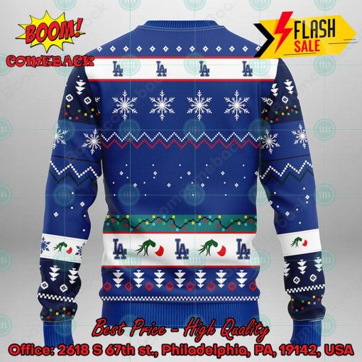 MLB Los Angeles Dodgers Grinch Hand Christmas Light Ugly Christmas Sweater