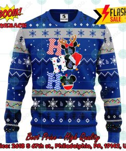 MLB Los Angeles Dodgers Mickey Mouse Ho Ho Ho Ugly Christmas Sweater