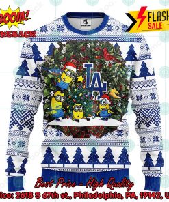 MLB Los Angeles Dodgers Minions Christmas Circle Ugly Christmas Sweater
