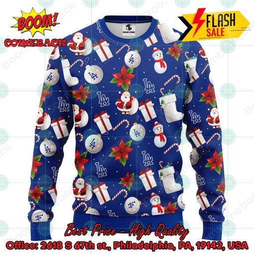 MLB Los Angeles Dodgers Santa Claus Christmas Decorations Ugly Christmas Sweater