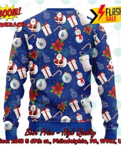 MLB Los Angeles Dodgers Santa Claus Christmas Decorations Ugly Christmas Sweater