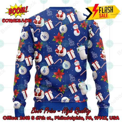 MLB Los Angeles Dodgers Santa Claus Christmas Decorations Ugly Christmas Sweater