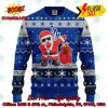 MLB Los Angeles Dodgers Santa Hat Christmas Circle Ugly Christmas Sweater