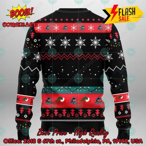 MLB Miami Marlins Grinch Hand Christmas Light Ugly Christmas Sweater