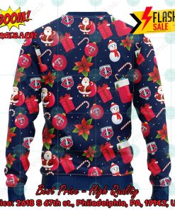 mlb minnesota twins santa claus christmas decorations ugly christmas sweater 2 Mk0oc