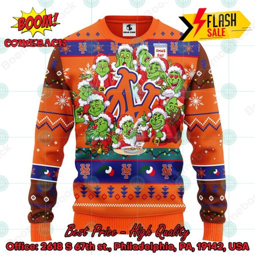 MLB New York Mets 12 Grinchs Xmas Day Ugly Christmas Sweater