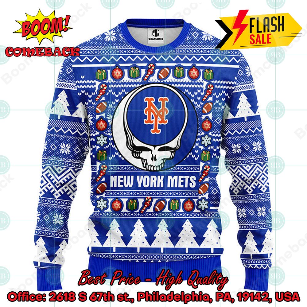 MLB New York Mets Grateful Dead Ugly Christmas Sweater