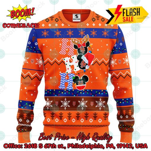 MLB New York Mets Mickey Mouse Ho Ho Ho Ugly Christmas Sweater