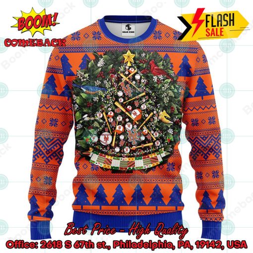 MLB New York Mets Xmas Tree Ugly Christmas Sweater
