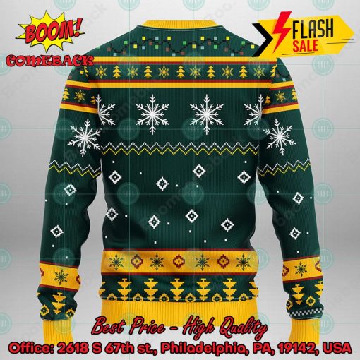 MLB Oakland Athletics Grinch Santa Hat Ugly Christmas Sweater