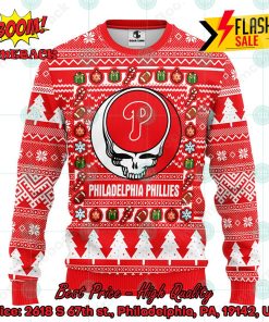 MLB Philadelphia Phillies Grateful Dead Ugly Christmas Sweater