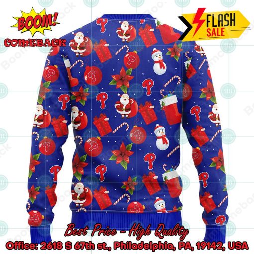 MLB Philadelphia Phillies Santa Claus Christmas Decorations Ugly Christmas Sweater