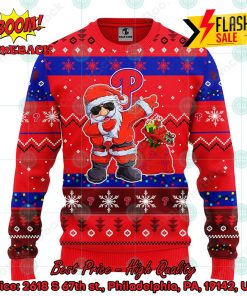 MLB Philadelphia Phillies Santa Claus Dabbing Ugly Christmas Sweater