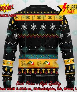 MLB Pittsburgh Pirates Grinch Hand Christmas Light Ugly Christmas Sweater