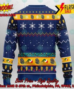 MLB San Diego Padres Grinch Hand Christmas Light Ugly Christmas Sweater