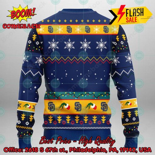 MLB San Diego Padres Grinch Hand Christmas Light Ugly Christmas Sweater