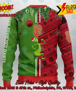 MLB San Francisco Giants Grinch And Max Ugly Christmas Sweater