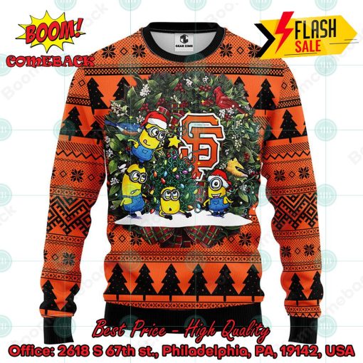 MLB San Francisco Giants Minions Christmas Circle Ugly Christmas Sweater