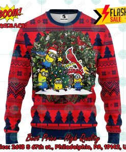 MLB St. Louis Cardinals Minions Christmas Circle Ugly Christmas Sweater