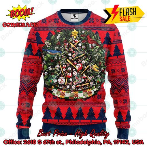 MLB St. Louis Cardinals Xmas Tree Ugly Christmas Sweater