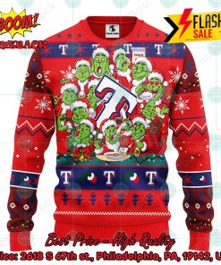 MLB Texas Rangers 12 Grinchs Xmas Day Ugly Christmas Sweater