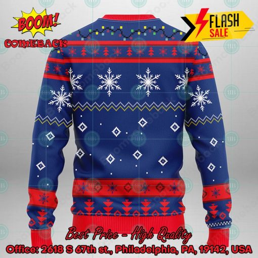 MLB Texas Rangers Grinch Santa Hat Ugly Christmas Sweater