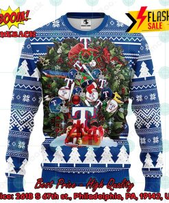 MLB Texas Rangers Helmets Christmas Gift Ugly Christmas Sweater