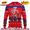 MLB Texas Rangers Santa Hat Christmas Circle Ugly Christmas Sweater