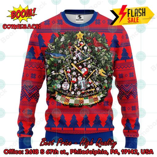 MLB Texas Rangers Xmas Tree Ugly Christmas Sweater