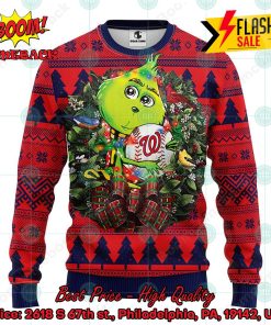 MLB Washington Nationals Grinch Christmas Circle Ugly Christmas Sweater