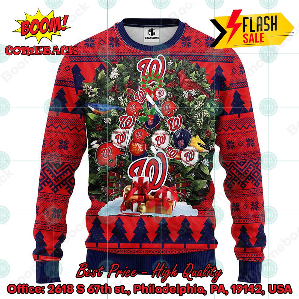 MLB Washington Nationals Groot Christmas Circle Ugly Christmas Sweater