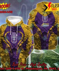 NCAA Albany Great Danes Flower Personalized Name Hoodie And Leggings