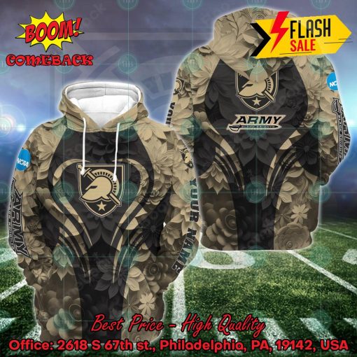 NCAA Army Black Knights Flower Personalized Name Hoodie And Leggings