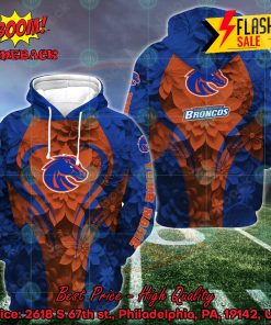 NCAA Boise State Broncos Flower Personalized Name Hoodie And Leggings